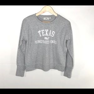 Vineyard Vines Cropped Texas Crew Sweater XS